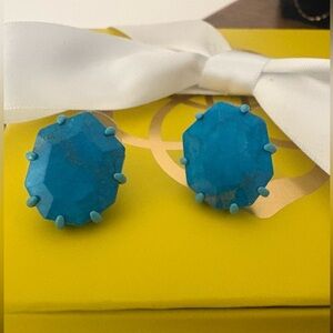 Kendra Scott Morgan Matte Stud Earrings In Aqua Howlite